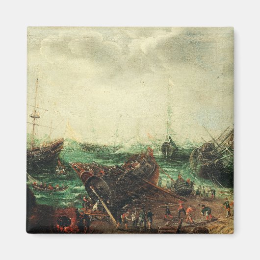 Havenscene van Adam Willaerts Magneet (Voorkant)