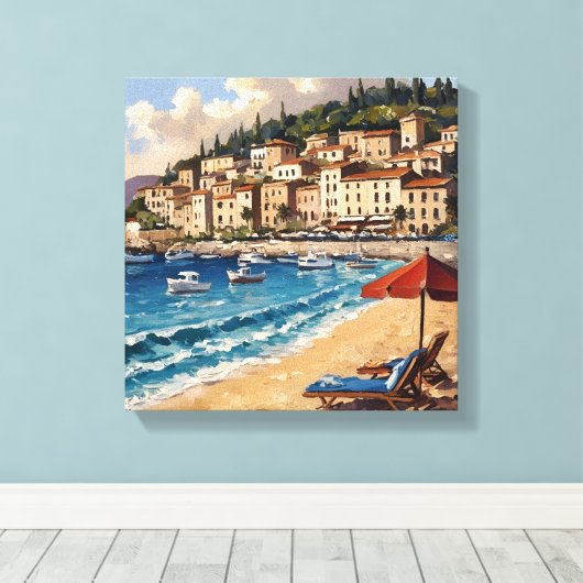 havenstad canvas afdruk (Insitu (Houten vloer))