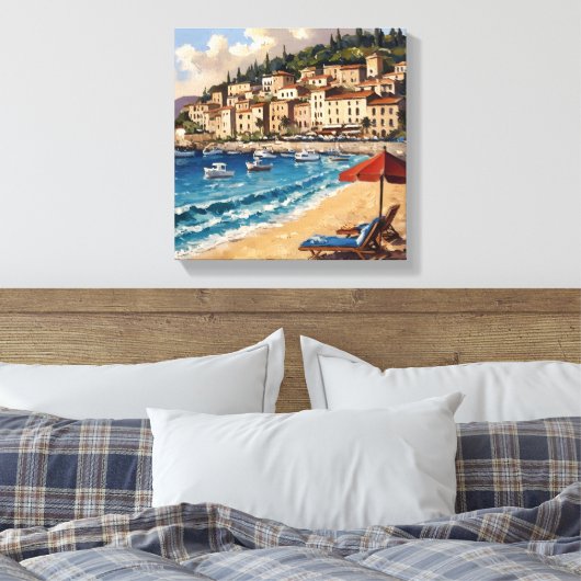 havenstad canvas afdruk (Insitu (Slaapkamer))