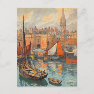  haventoerisme in de haven van Cote d'Emeraude Sai Briefkaart