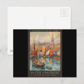  haventoerisme in de haven van Cote d'Emeraude Sai Briefkaart (Voorkant / Achterkant)