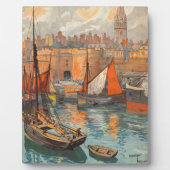  haventoerisme in de haven van Cote d'Emeraude Sai Fotoplaat (Voorkant)