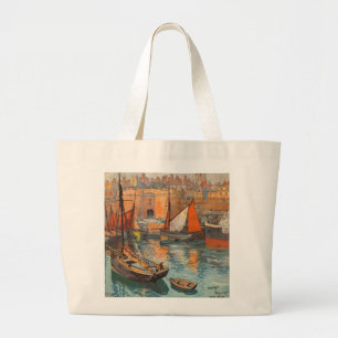  haventoerisme in de haven van Cote d'Emeraude Sai Grote Tote Bag