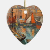  haventoerisme in de haven van Cote d'Emeraude Sai Keramisch Ornament (Rechts)