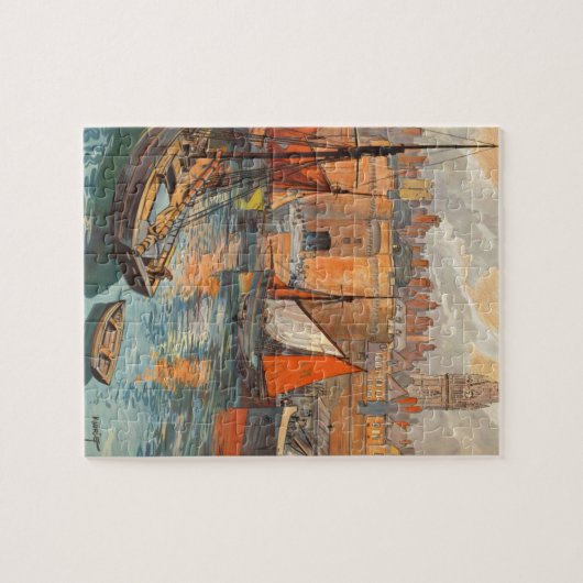  haventoerisme in de haven van Cote d'Emeraude Sai Legpuzzel (Horizontaal)