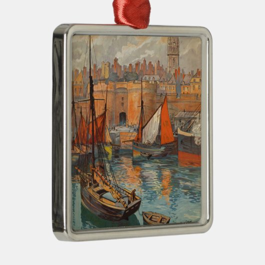  haventoerisme in de haven van Cote d'Emeraude Sai Metalen Ornament (Rechts)