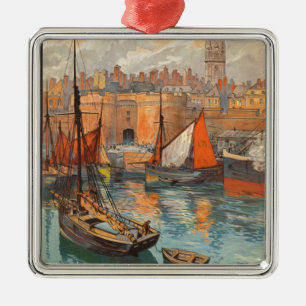  haventoerisme in de haven van Cote d'Emeraude Sai Metalen Ornament