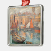  haventoerisme in de haven van Cote d'Emeraude Sai Metalen Ornament (Links)