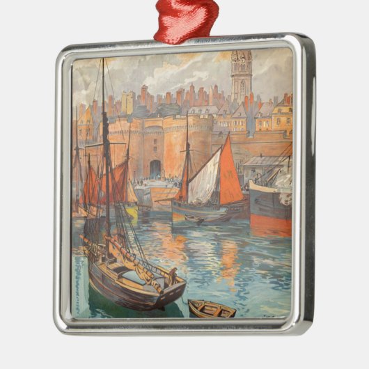  haventoerisme in de haven van Cote d'Emeraude Sai Metalen Ornament (Links)