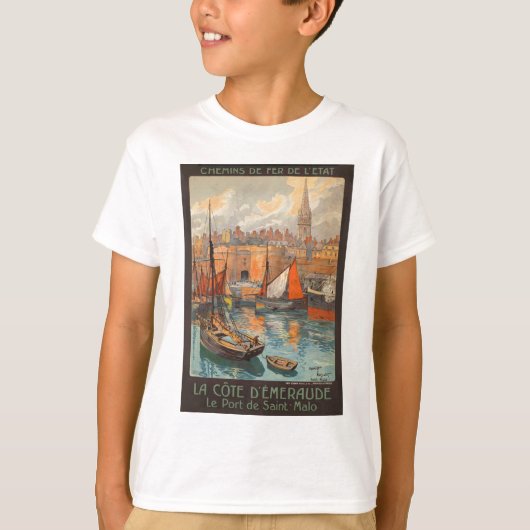  haventoerisme in de haven van Cote d'Emeraude Sai T-shirt (Voorkant)