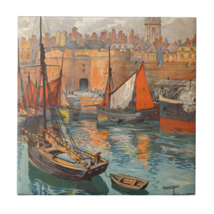  haventoerisme in de haven van Cote d'Emeraude Sai Tegeltje