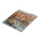  haventoerisme in de haven van Cote d'Emeraude Sai Tegeltje (Zijkant)