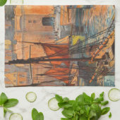  haventoerisme in de haven van Cote d'Emeraude Sai Theedoek (Gevouwen)