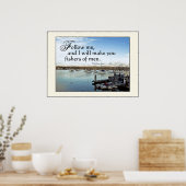 Havenzeelieden Visserijvaartuigen Druk op Mannen Poster (Keuken)