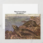  havenzegels, zeedieren voor het leven in de zee kaart (Voorkant / Achterkant)