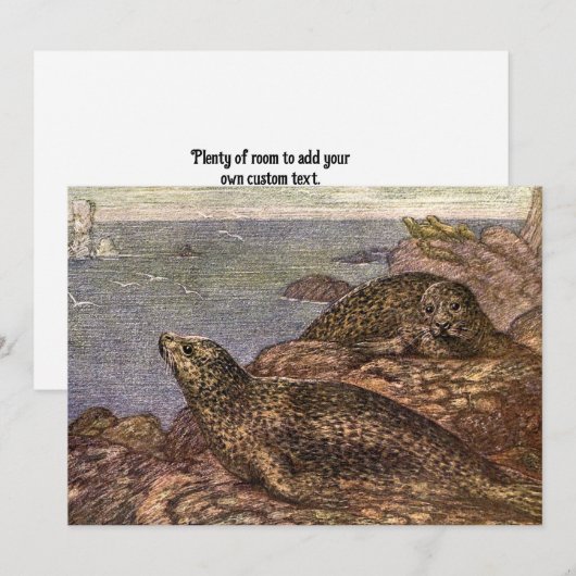  havenzegels, zeedieren voor het leven in de zee kaart (Voorkant / Achterkant)