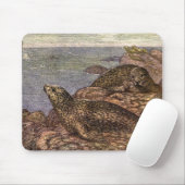  havenzegels, zeedieren voor het leven in de zee muismat (Met muis)