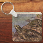  havenzegels, zeedieren voor het leven in de zee sleutelhanger (Voorkant)