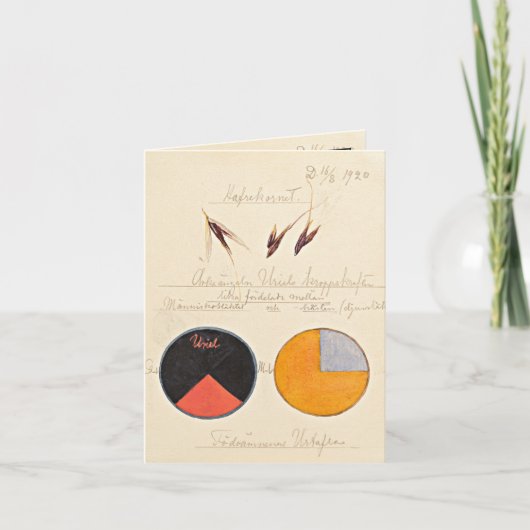 Haver, 1920, van Hilma af Klint Bedankkaart (Voorkant)