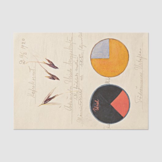 Haver, 1920, van Hilma af Klint Tissuepapier (Voorkant)