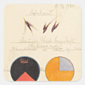 Haver, 1920, van Hilma af Klint Vierkante Sticker (Voorkant)