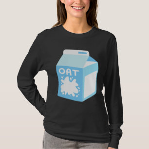 Haver Melk Karton Ontbijt Eten Vegan Snack Vegetar T-shirt