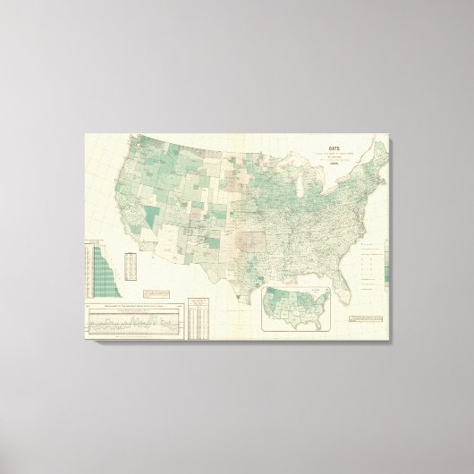 Haver per ingezaaide hectare canvas afdruk (Voorkant)