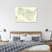 Haver per ingezaaide hectare canvas afdruk (Insitu (Slaapkamer))