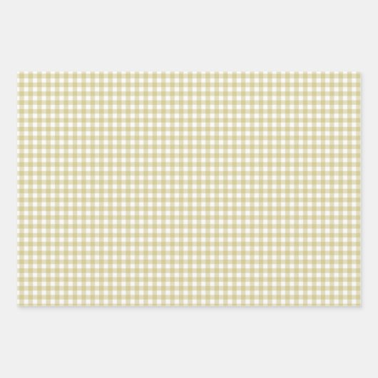 Havergeel Simple Plaid Inpakpapier Vel (Voorkant)