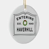 Haverhill, MA Holiday Wreath Ceramic Ornament (Rechts)