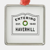 Haverhill, MA Holiday Wreath Ceramic Ornament (Voorkant)