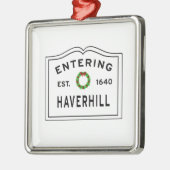 Haverhill, MA Holiday Wreath Ceramic Ornament (Links)