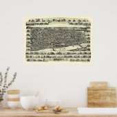 Haverhill, MA Panoramic Map - 1893 Poster (Keuken)