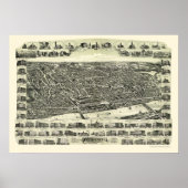 Haverhill, MA Panoramic Map - 1893 Poster (Voorkant)