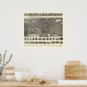 Haverhill, MA Panoramic Map - 1914 Poster (Keuken)