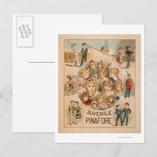 Haverly's New York Juvenile Pinafore Theater 2 Briefkaart (Voorkant / Achterkant)