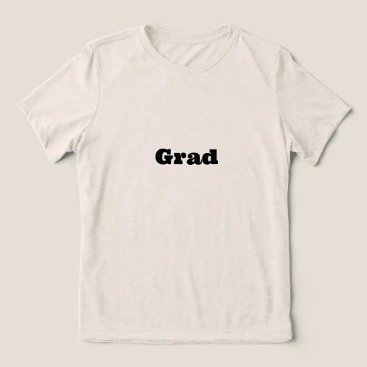 Havermout Afstudeerder Vrouwen Tri-Blend Shirt (Design voorkant)