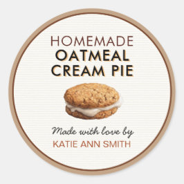 Havermout Crème Taart Label | Thuis Bakkerij Stick