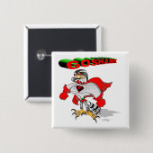 Havik Cartoon Vierkante Button 5,1 Cm (Voorkant /achterkant)