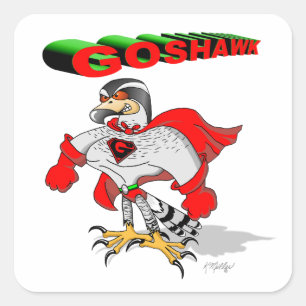 Havik Cartoon Vierkante Sticker