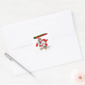 Havik Cartoon Vierkante Sticker (Envelop)