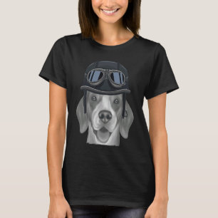 Havik met vintage motorhelm 1 t-shirt