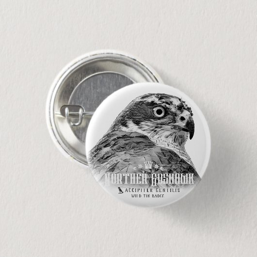 Havik Ronde Button 3,2 Cm (Voorkant /achterkant)