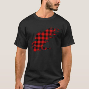 Havik Rood Buffalo Plaid Valk Vogel Bijpassende Fa T-shirt