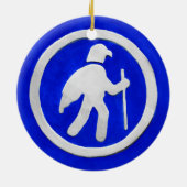 Havik Trail Markering Keramisch Ornament (Achterkant)