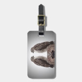 Haviken op een post bagagelabel (Voorkant verticaal)