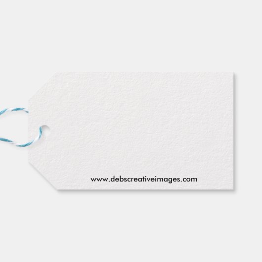 Haviken op een post cadeaulabel (Achterkant Horizontaal)