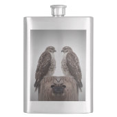 Haviken op een post heupfles (Voorkant)