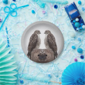 Haviken op een post papieren bordje (Feest)