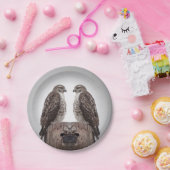 Haviken op een post papieren bordje (Feest)